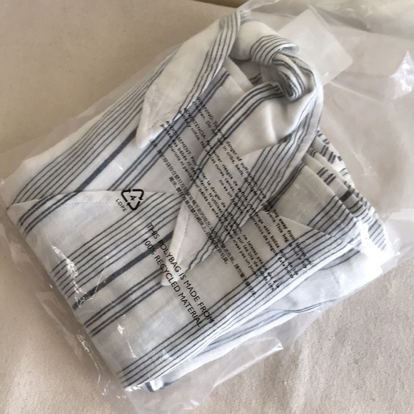 NWT Madewell sz Large Cover up Wrap skirt white blue stripes 100% cotton Summer - Picture 14 of 14